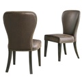 Alaterre Furniture Savoy Upholstered Dining Chairs, Espresso (Set of 2) ANSV01PDC